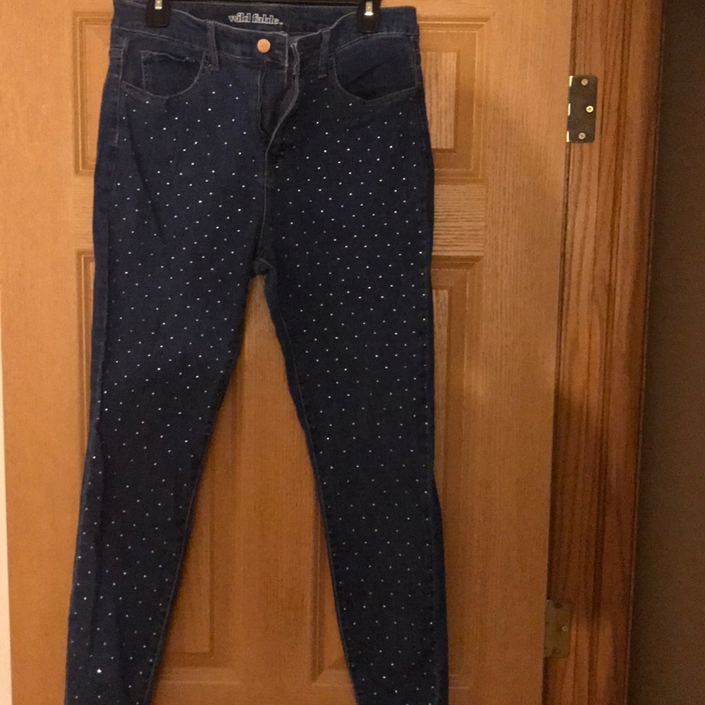 Wild Fable Ladies / rhinestone jeans  size 10